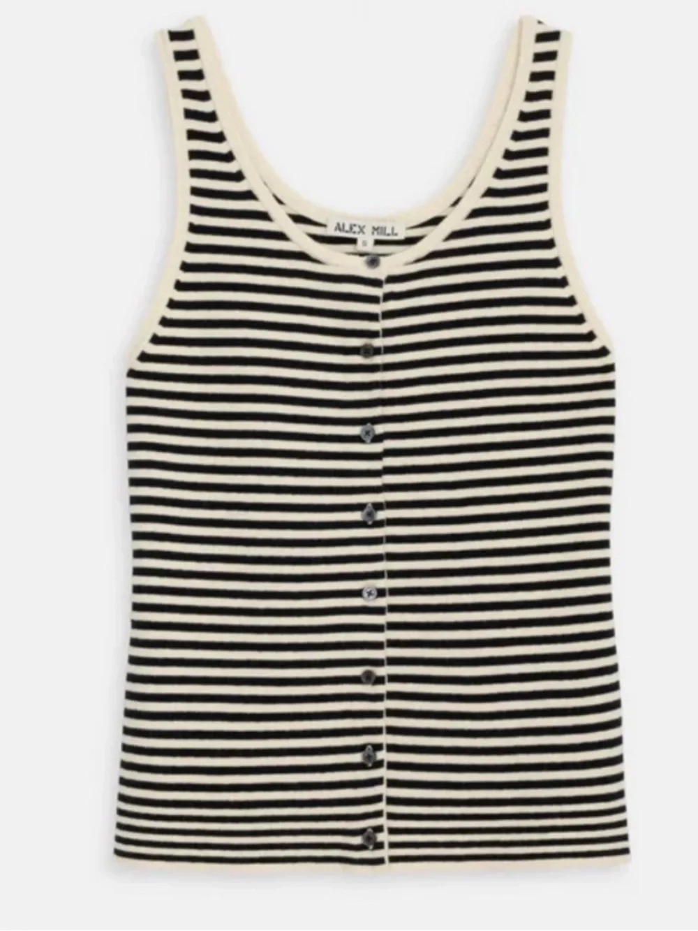 NWT • Alex Mill Louisa Striped Vest in Cotton Cashmere - Picture 3 of 6